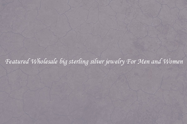 Featured Wholesale big sterling silver jewelry For Men and Women