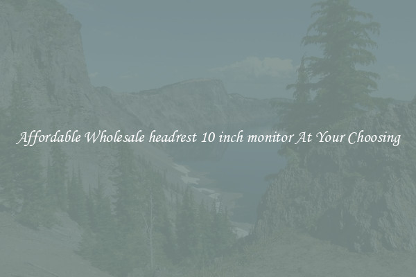 Affordable Wholesale headrest 10 inch monitor At Your Choosing