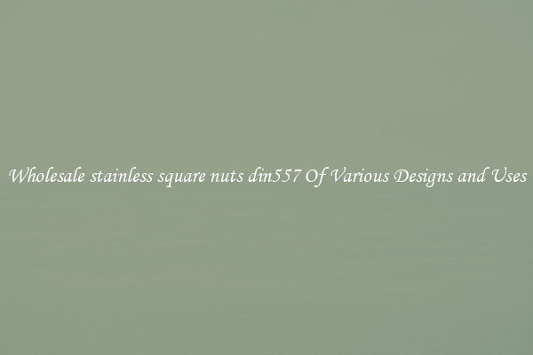 Wholesale stainless square nuts din557 Of Various Designs and Uses