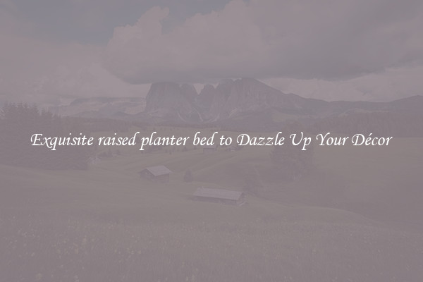 Exquisite raised planter bed to Dazzle Up Your Décor 