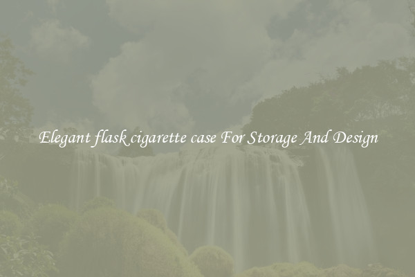 Elegant flask cigarette case For Storage And Design