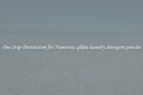 One-Stop Destination for Numerous qilijia laundry detergent powder