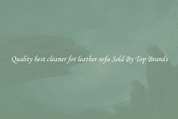 Quality best cleaner for leather sofa Sold By Top Brands