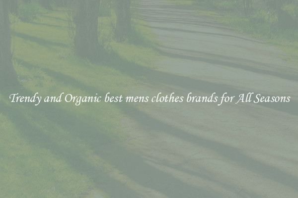 Trendy and Organic best mens clothes brands for All Seasons